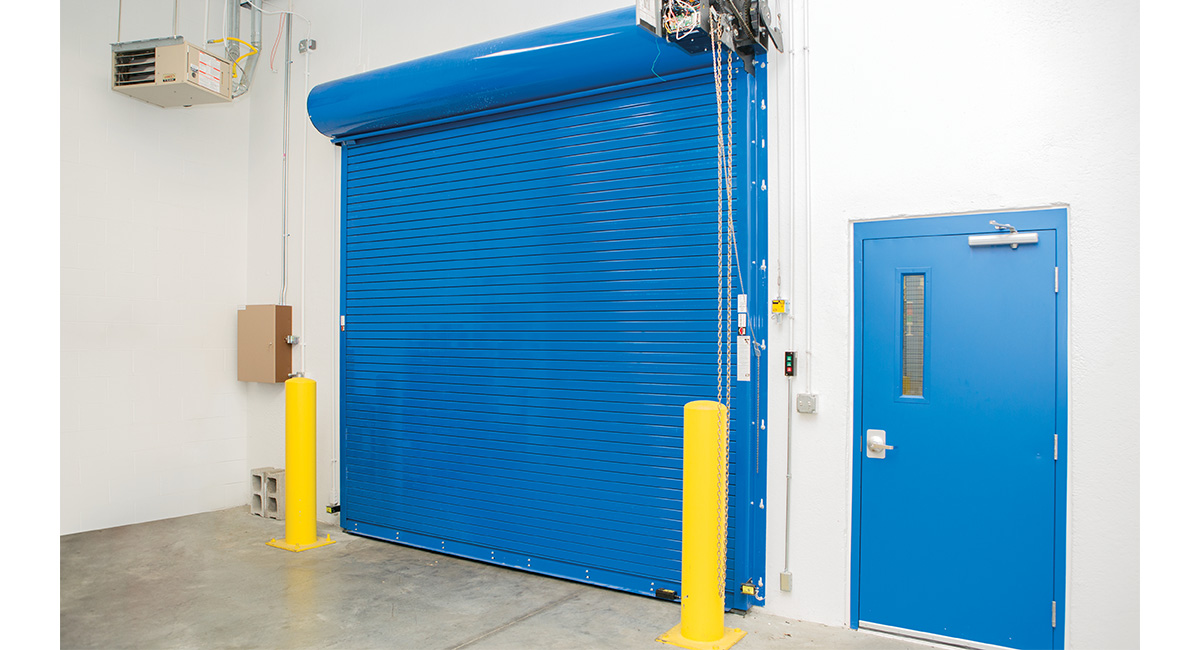 Overhead door motor and chain system.
